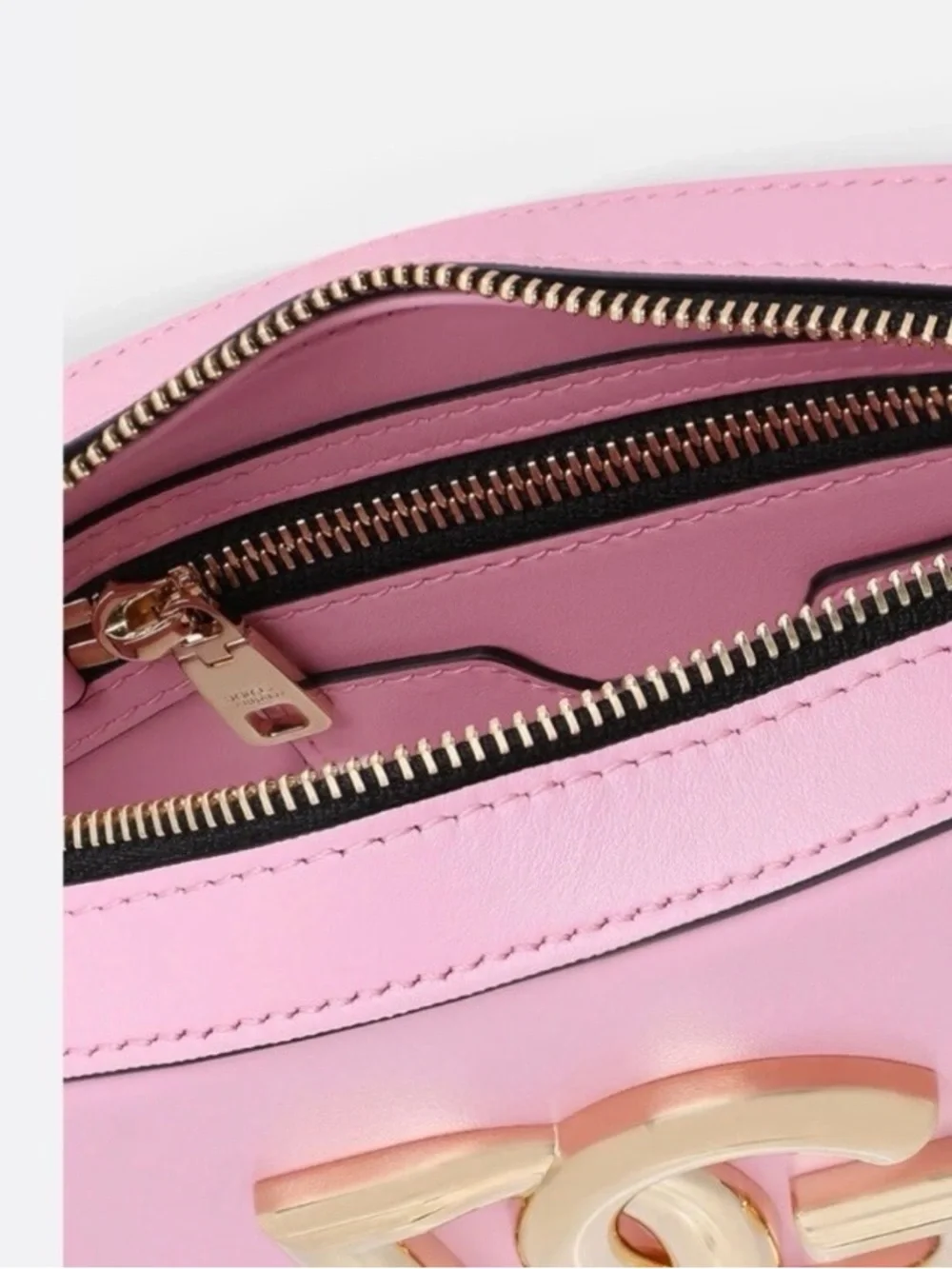 Dolce And Gabbana Pink Leather Camera Bag
